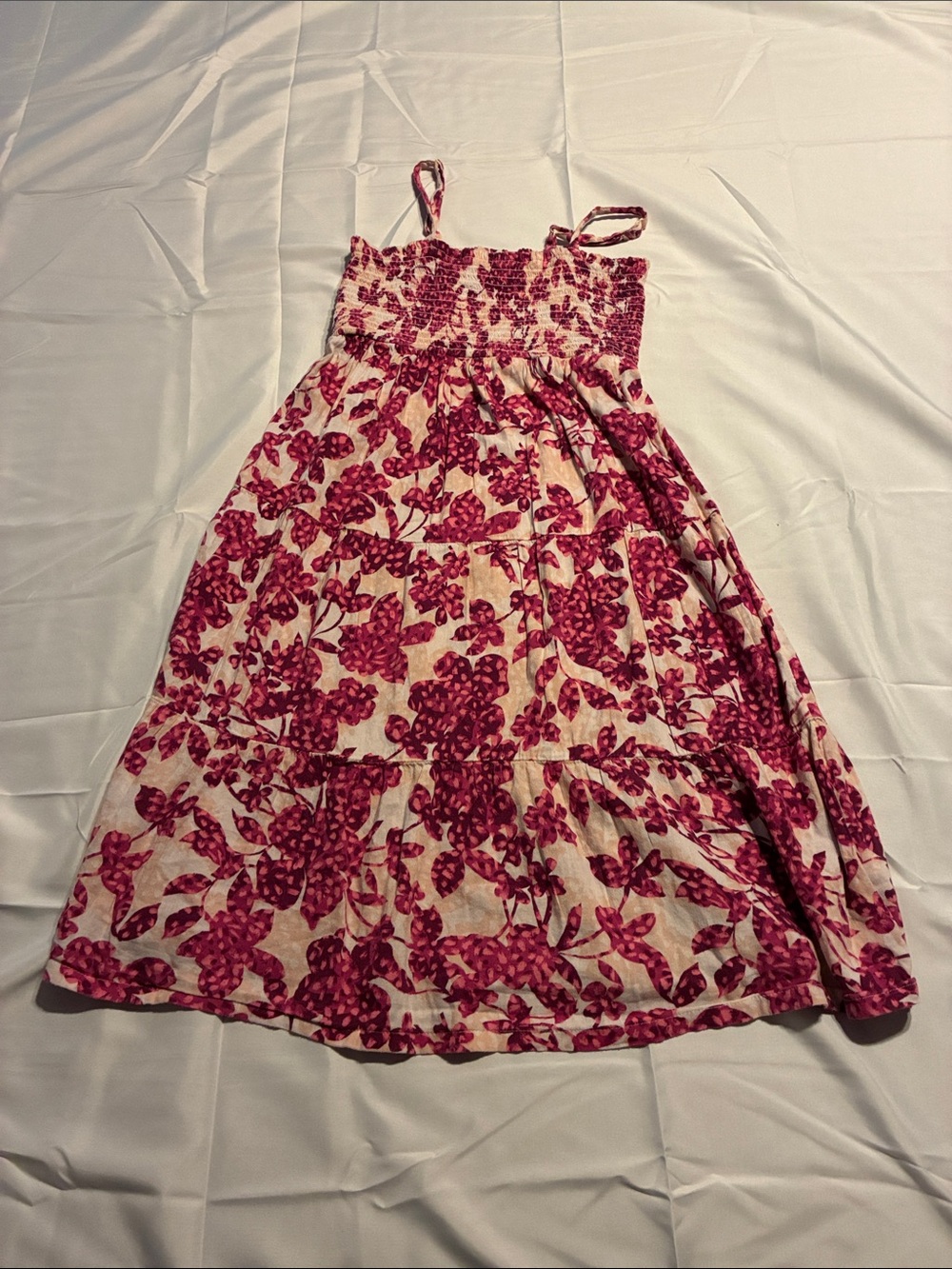 kd2 Old Navy Pink Floral Smocked Sundress